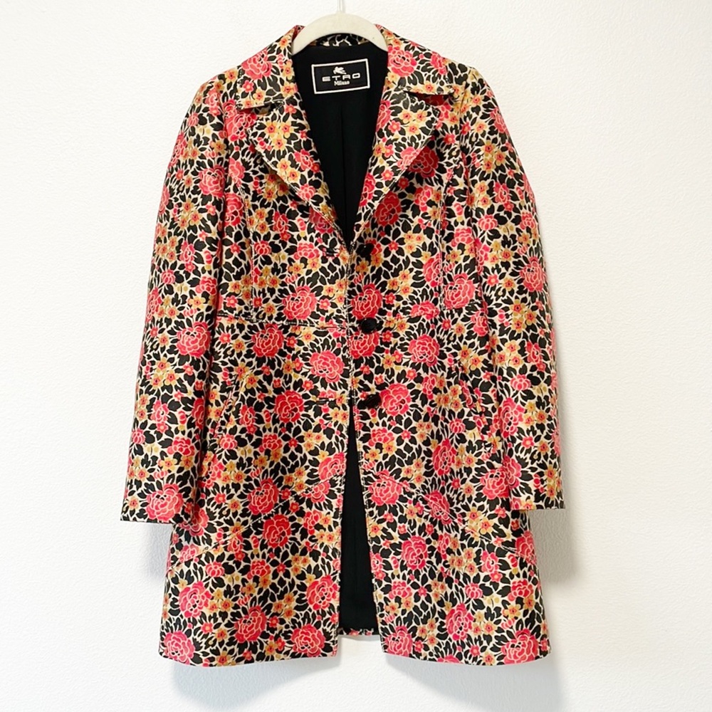 ETRO Floral Print Coat Size:38